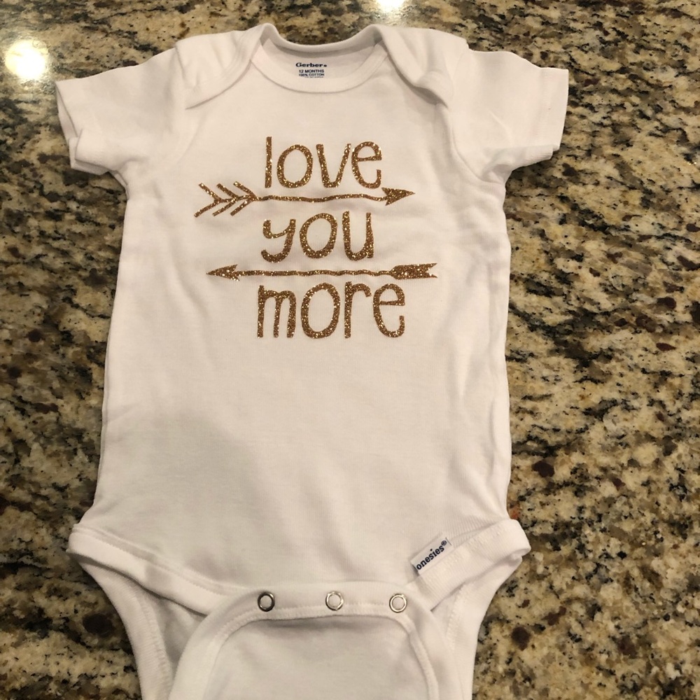 Handcrafted Baby onesie 12 months